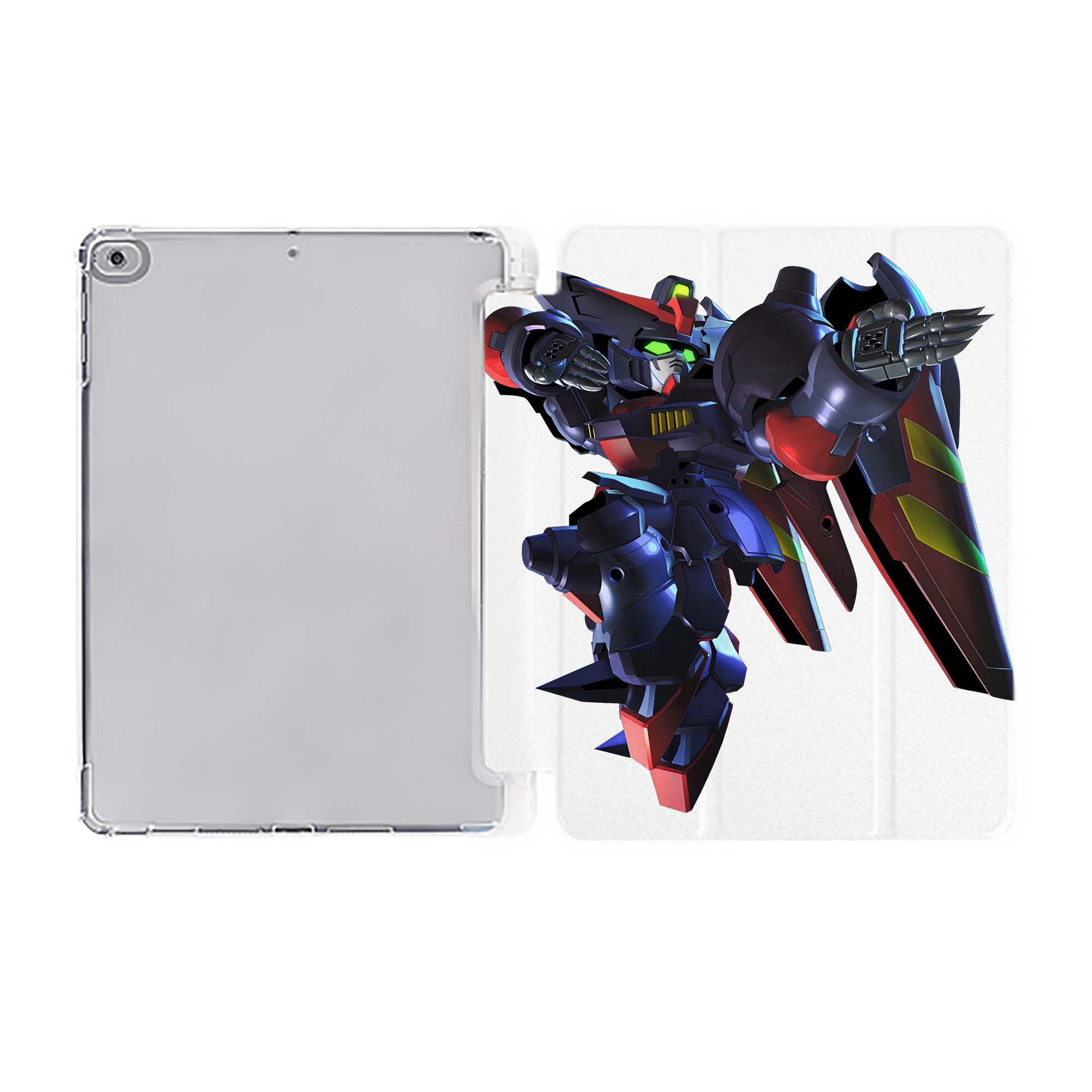 （画像用） 機動戦士ガンダム Mobile Suit Gundam IPad ケース ペン収納付き 三つ折りスタンド PUレザー×シリコン 対応機種9.5/10.5/10.9インチ